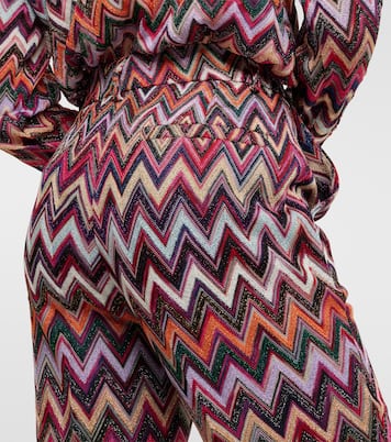Pantalones flared de lamé en zigzag | Missoni