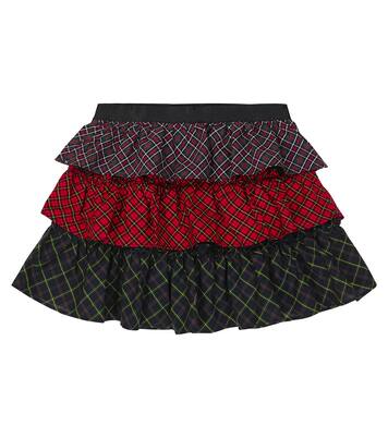 Gonna a balze in popeline di cotone tartan | Polo Ralph Lauren Kids
