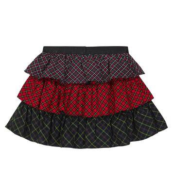 Gonna a balze in popeline di cotone tartan | Polo Ralph Lauren Kids