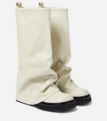 Robin leather knee-high combat boots | The Attico