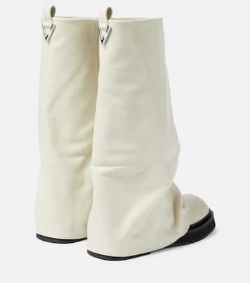 Robin leather knee-high combat boots | The Attico