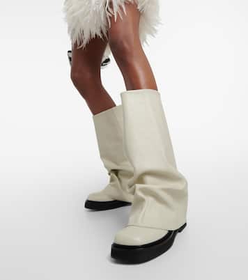 Robin leather knee-high combat boots | The Attico