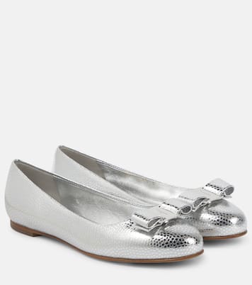 Ballerinas Vara aus Metallic-Leder | Ferragamo