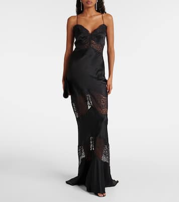 Robe Larisa aus Seide mit Spitze | Rebecca Vallance