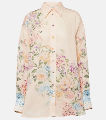 Chemise Halliday en lin à fleurs | Zimmermann