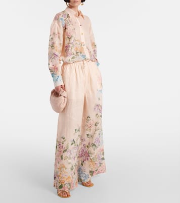 Chemise Halliday en lin à fleurs | Zimmermann