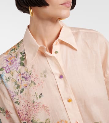 Chemise Halliday en lin à fleurs | Zimmermann
