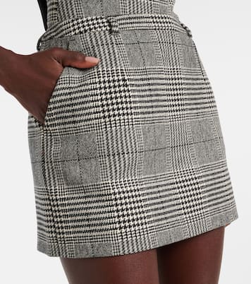 Mini-jupe en laine et cachemire à carreaux | Dolce&Gabbana