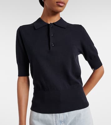 Polohemd N°351 Park aus Baumwolle und Kaschmir | Extreme Cashmere