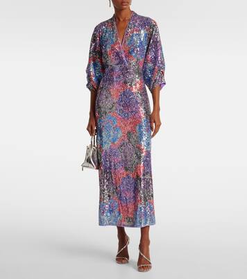 Jessel sequined multicolored maxi dress | Diane von Furstenberg