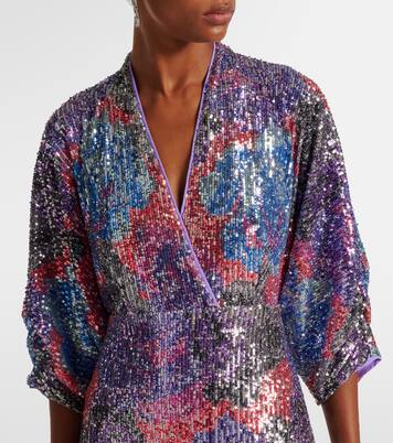 Jessel sequined multicolored maxi dress | Diane von Furstenberg