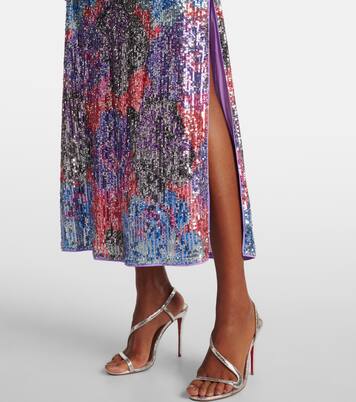 Jessel sequined multicolored maxi dress | Diane von Furstenberg