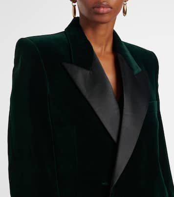 Blazer in velluto con raso | Victoria Beckham