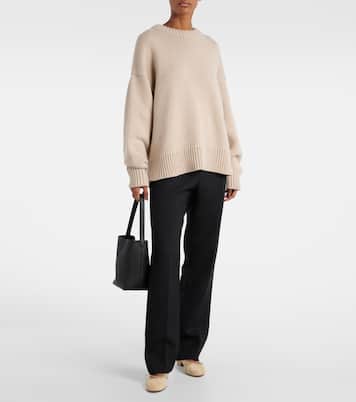 Ballerine Awar in suede con shearling | The Row