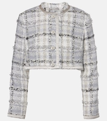 Checked cropped lamé tweed jacket | Dolce&Gabbana