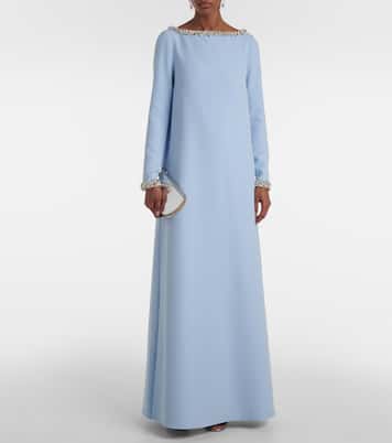 Naimal embellished caped gown | Safiyaa
