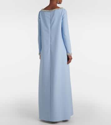 Naimal embellished caped gown | Safiyaa