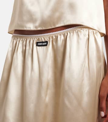 Jupe midi en satin | Miu Miu