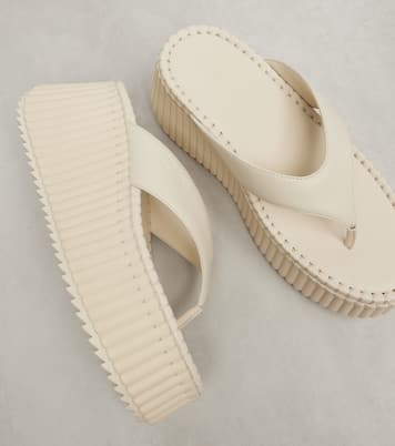 Nama 80 leather platform thong sandals | Chloé