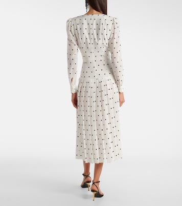  Polka-dot silk midi dress | Alessandra Rich