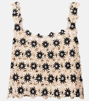 Top raccourci Luminary en crochet de coton | The Upside