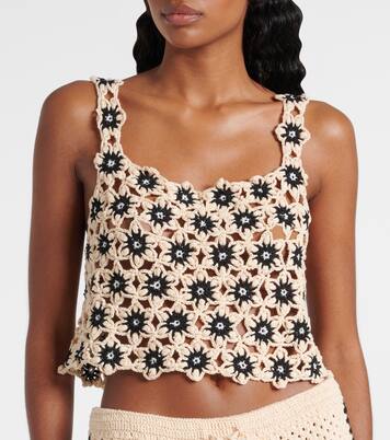Top raccourci Luminary en crochet de coton | The Upside