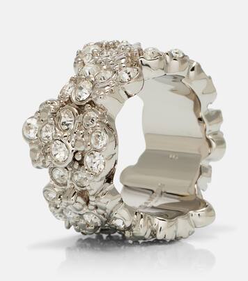 Crystal-embellished ring | Jil Sander