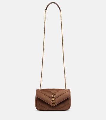 Sac Loulou Mini en daim matelassé | Saint Laurent