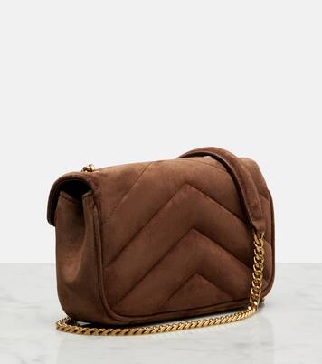 Sac Loulou Mini en daim matelassé | Saint Laurent