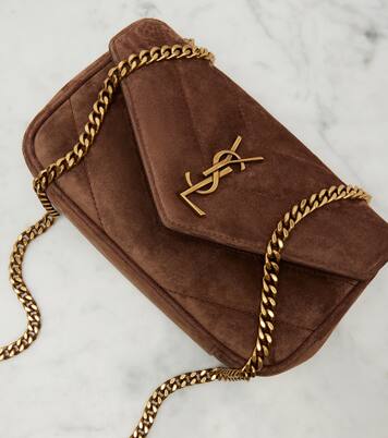 Sac Loulou Mini en daim matelassé | Saint Laurent