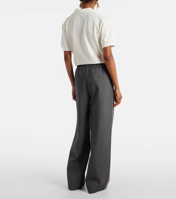 Knitted straight pants | Miu Miu