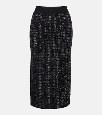 Corbin tweed midi skirt  | Veronica Beard