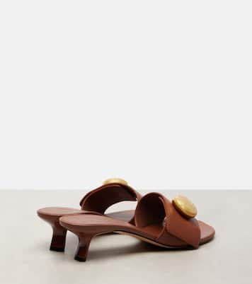 Pebble Anagram leather mules | Loewe