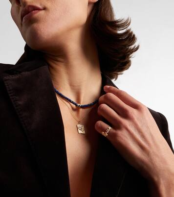 Omg Script 14kt gold ring with diamonds | Sydney Evan