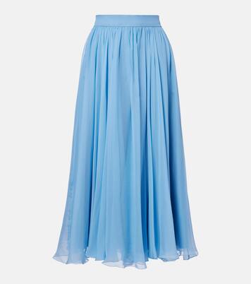 Midirock aus Seiden-Chiffon | Dolce&Gabbana