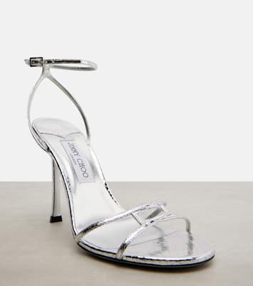 Sandalen Leo 100 aus Metallic-Leder | Jimmy Choo