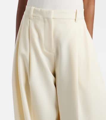 Man's pleated virgin wool wide-leg pants | Jacquemus