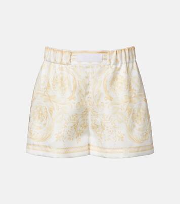 Shorts Underwater Barocco aus Seiden-Twill | Versace
