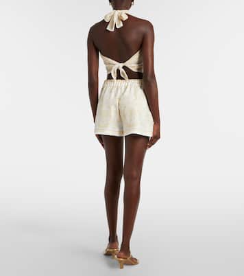 Shorts Underwater Barocco aus Seiden-Twill | Versace