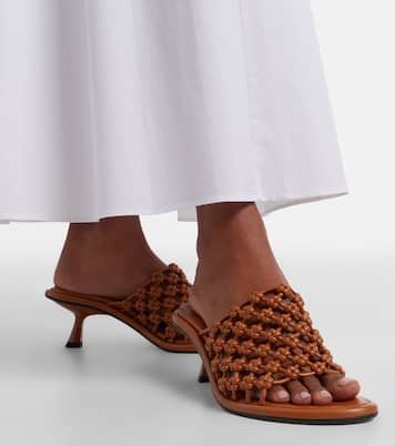 Pantoletten Mariza 60 aus Leder | Souliers Martinez