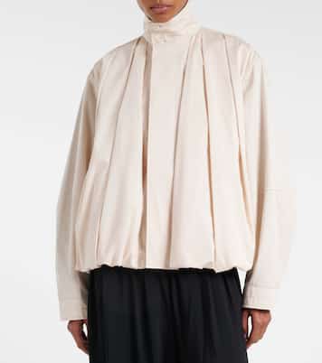 Pleated cotton satin jacket | Lemaire