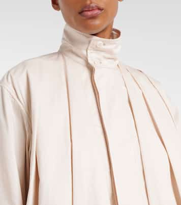 Pleated cotton satin jacket | Lemaire
