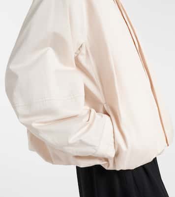 Pleated cotton satin jacket | Lemaire