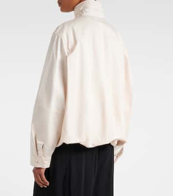 Pleated cotton satin jacket | Lemaire