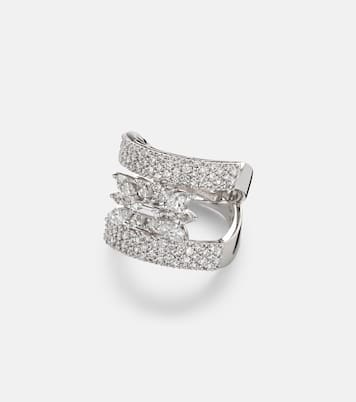 18kt white gold (750/1000) ring with diamonds | Yeprem