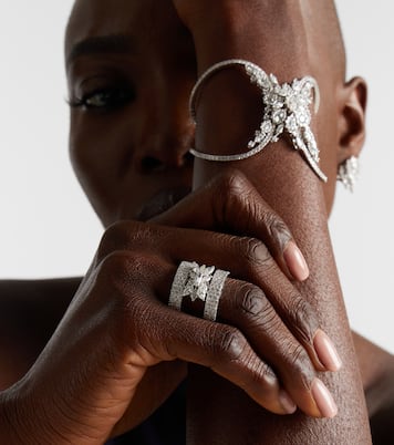 18kt white gold (750/1000) ring with diamonds | Yeprem