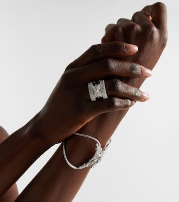 18kt white gold (750/1000) ring with diamonds | Yeprem