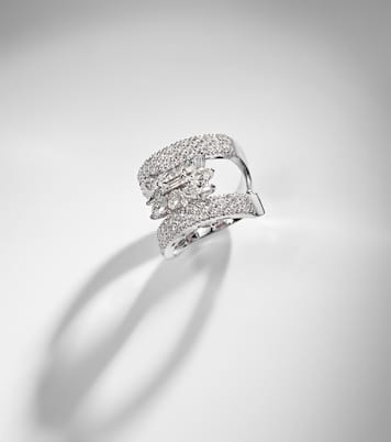 18kt white gold (750/1000) ring with diamonds | Yeprem
