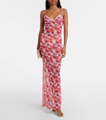 Solay floral lace-trimmed maxi dress | Bananhot