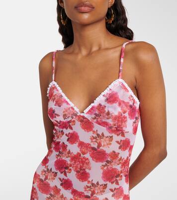 Solay floral lace-trimmed maxi dress | Bananhot